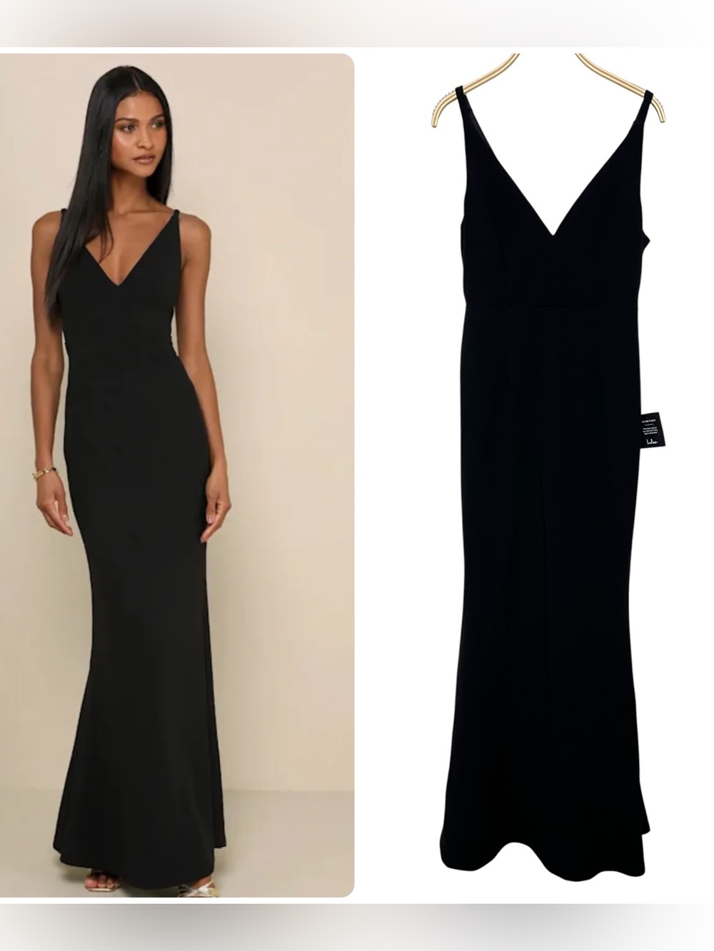 New Lulus Melora Black Sleeveless V-Neck Maxi Dress